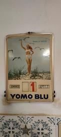 Calendario vintage Yomo Blu anni 60 pubblicità
