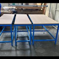 Banchi da lavoro in acciaio piano MDF nuovi