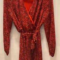 Vestito abito rosso macolato 36 only