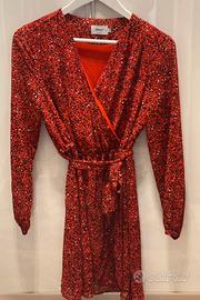 Vestito abito rosso macolato 36 only
