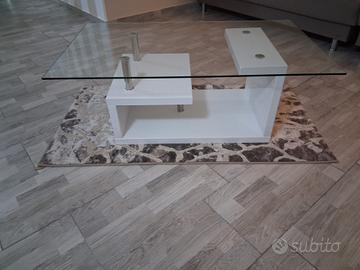 tavolino salotto con vetro praticamente nuovo 