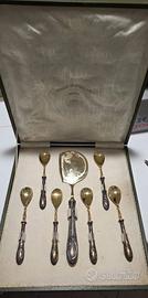 Servizio vintage da dessert argento 800 Gasparella