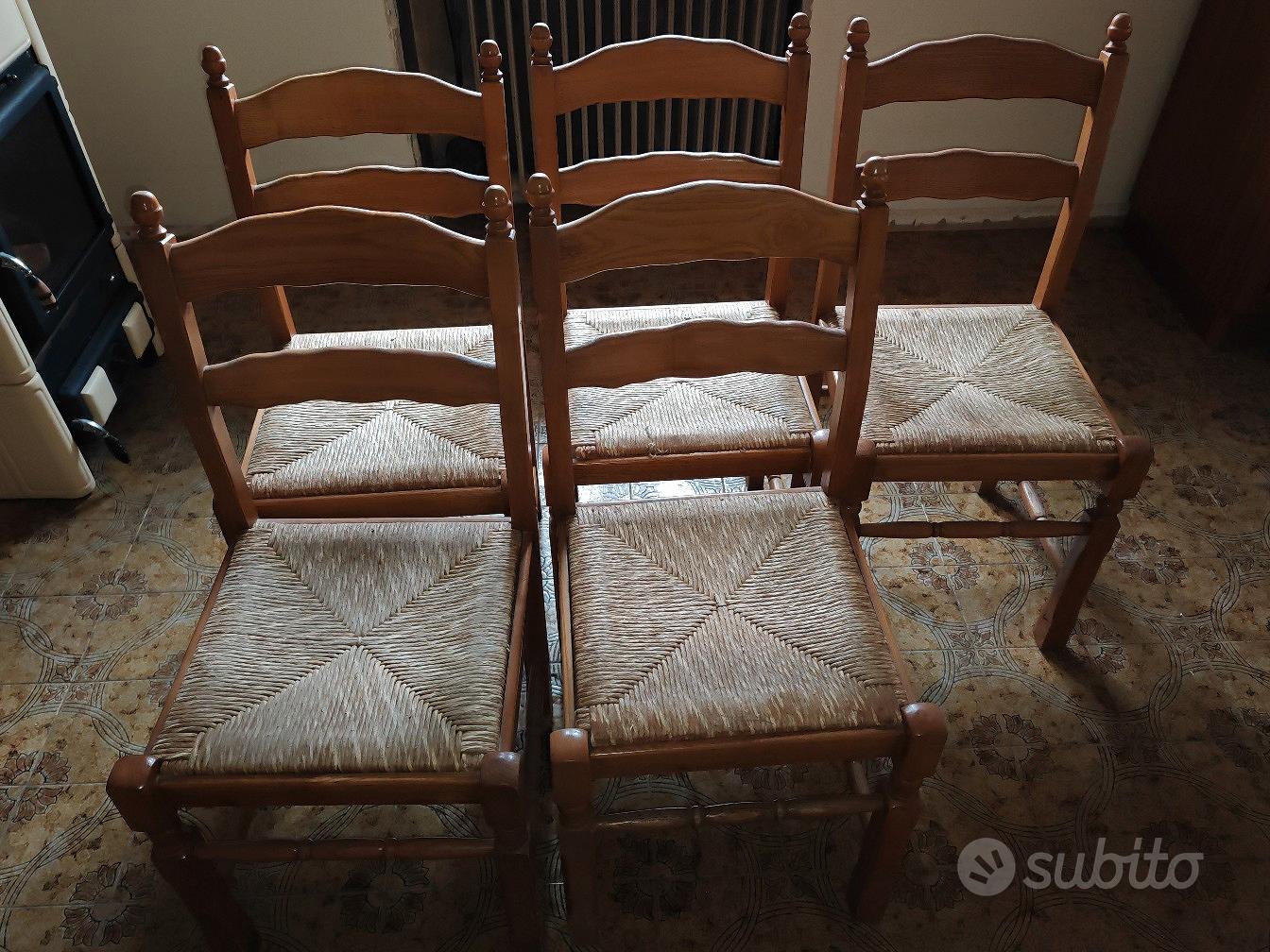 Sedie con sedile in paglia - Arredamento e Casalinghi In vendita a Treviso