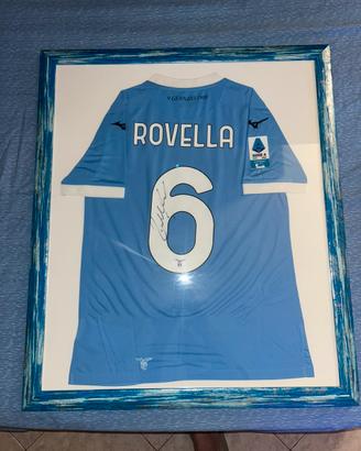 Maglia LAZIO Rovellamatch worn autografata +quadro
