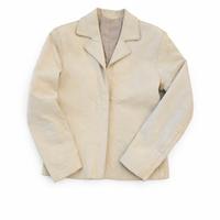 Giacca in vera pelle color panna – Made in Italy 
