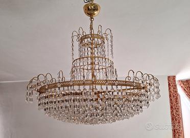lampadario con cristalli murano