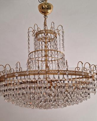 lampadario con cristalli murano