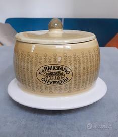 Formaggiera decorata con Logo Parmigiano Reggiano