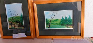 Quadri olio su cartone telato.