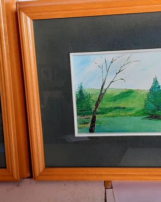 Quadri olio su cartone telato.