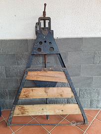 cavalletto portatile con morsa per idraulico