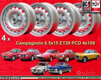 4 pz. cerchi Alfa Romeo GTA 6.5x15 ET29 Giulia 105