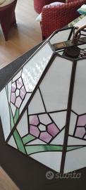 Lampadario vintage in vetro stile Tiffany