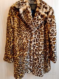 Cappotto in pelliccia sintetica leopardata 