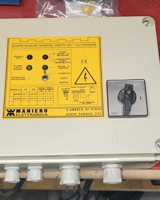 quadro gestione pompa monofase pozzo