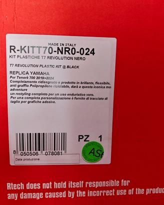 Kit plastiche Tenere 700 2024