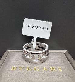 Anello BVLGARI in oro bianco/argento 18 carati