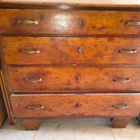 Comò fine 800 con marmo rosa di verona + specchio