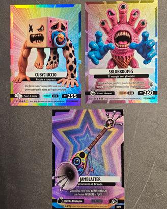 Set 3 carte nucleari brainrot buio luce P (Promo)