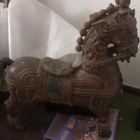 Cavalllo legno massello da galleria d arte museale