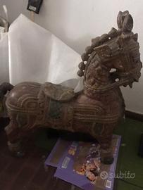 Cavalllo legno massello da galleria d arte museale
