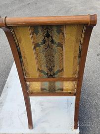 Sedia arte povera con tessuto a strisce