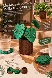 vaso decorativo e sottobicchiere 