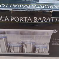 Barattoli da cucina INOX 18/10 con mensola