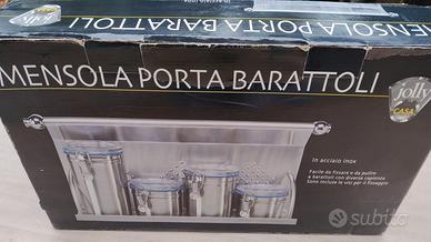 Barattoli da cucina INOX 18/10 con mensola