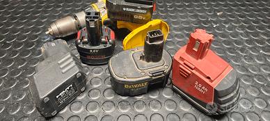 Conversione batterie Hilti,  Makita,  DeWalt,  Bos