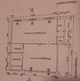 Locale commerciale 113 mq. con doppi servizi