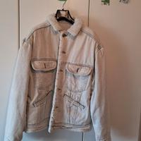 Giubbotto di jeans vintage con fodera in pile