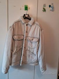 Giubbotto di jeans vintage con fodera in pile