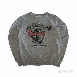 Felpa grigia “BLOWING MINDS” taglia M