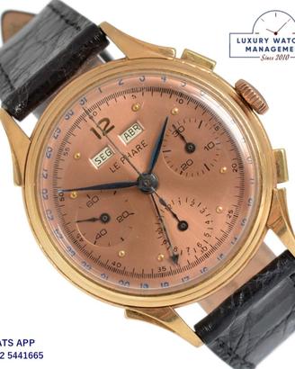 LE PHARE Chronograph Dato Compax Pink salmon dial