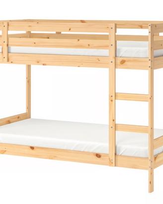 Letto a castello Ikea con 2 materassi
