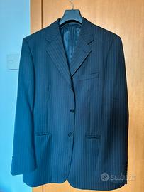 Giacca blu gessato leggero 15€!