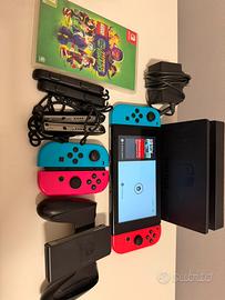 Nintendo switch v2 con giochi e accessori