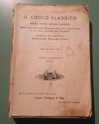 libro antico raro cucina tirabasso cuoco Macerata