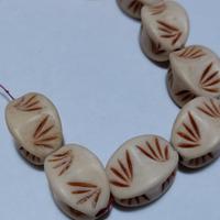 lotto di 15 elementi etnici x collane, marroni 