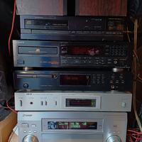 amplificatore e lettore cd stereo hifi vintaje 