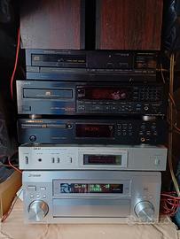 amplificatore e lettore cd stereo hifi vintaje 