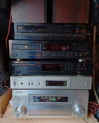 amplificatore e lettore cd stereo hifi vintaje 