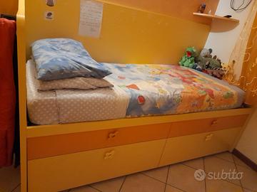 BATTISTELLA LETTO SINGOLO ATTREZZATO - RIALZATO