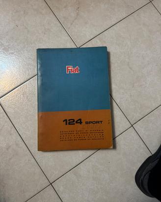 Fiat 124 sport prima edizione catalogo ricambi