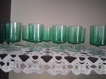 Servizio 12 bicchieri colore verde