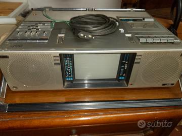 raro TV color radio cassette JVC 