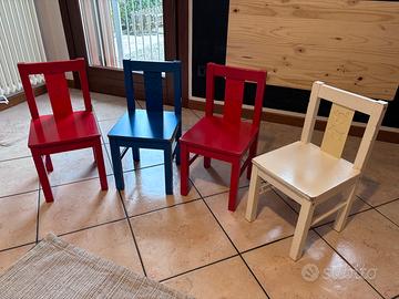 Sedie colorate per bambini