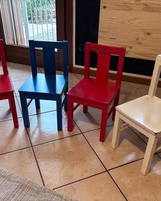 Sedie colorate per bambini