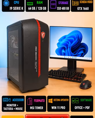 PC Gaming  i9 RAM 16GB gtx 1660 Win11